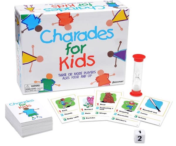 Charades card game for kids
