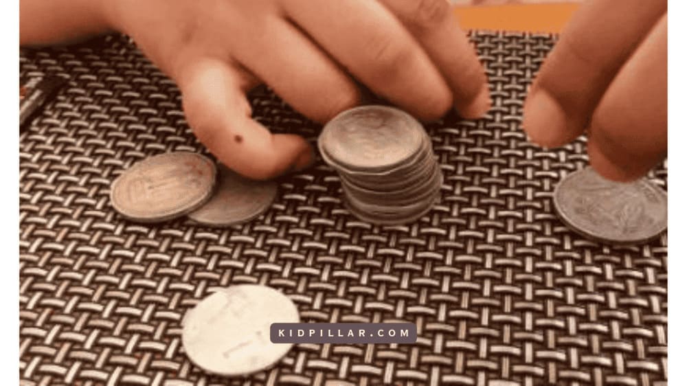 Coin structure building activity for kids
