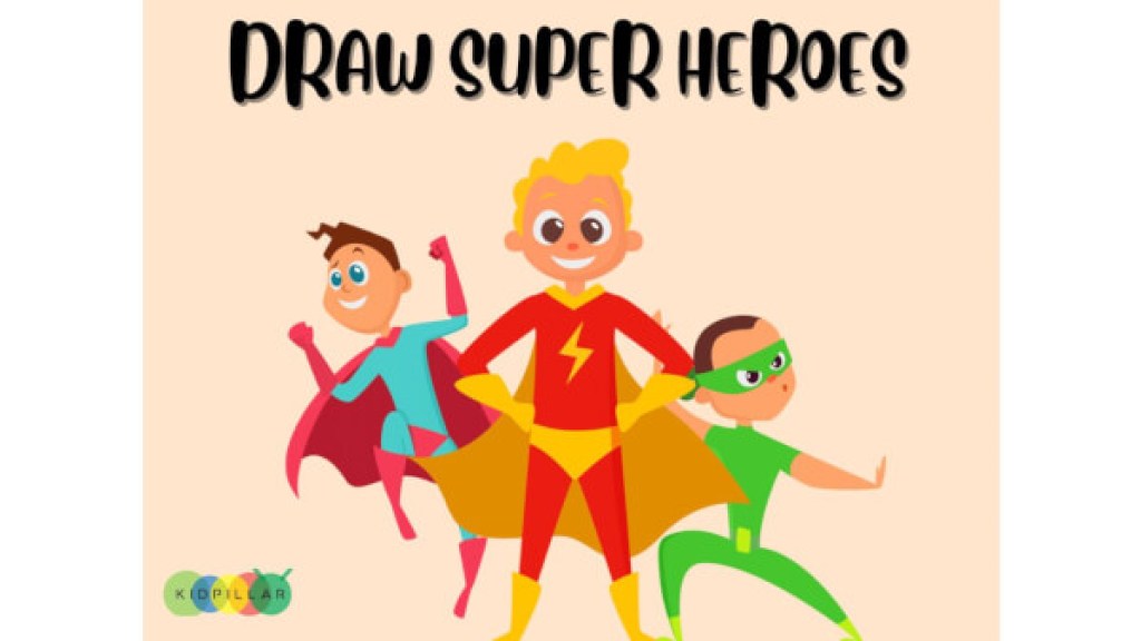 Draw Superhero drawing paper game for kids