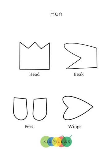 free printable hen craft