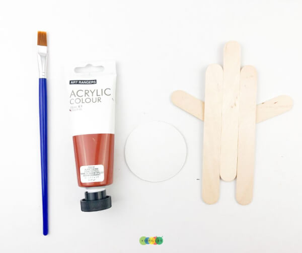 supplies for gingerbread man popsicle stick craft