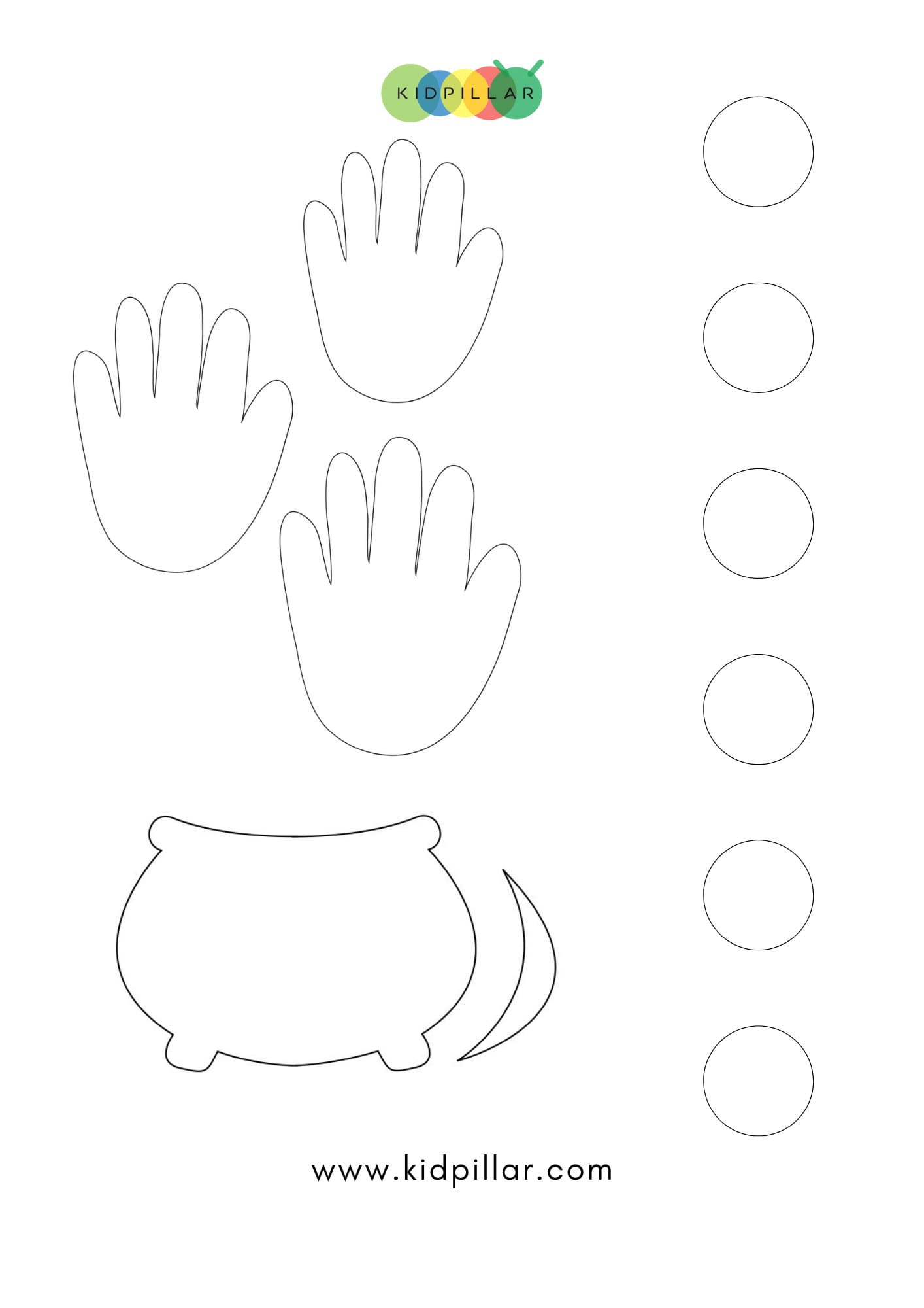 Pot of Gold Handprint Craft Template