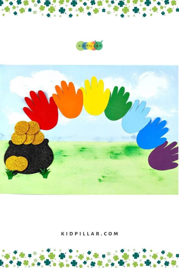 Rainbow Pot of Gold Handprint Craft