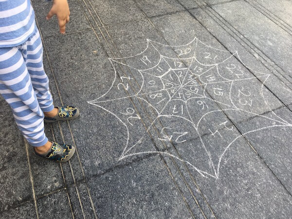 outdoor math game for kids