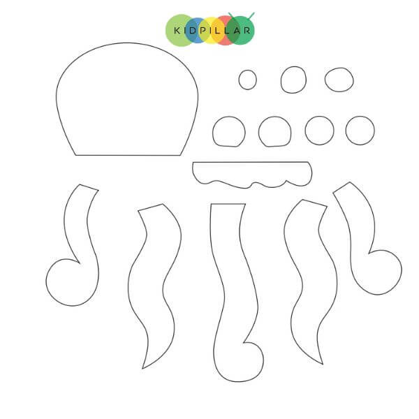 paper jellyfish craft with template