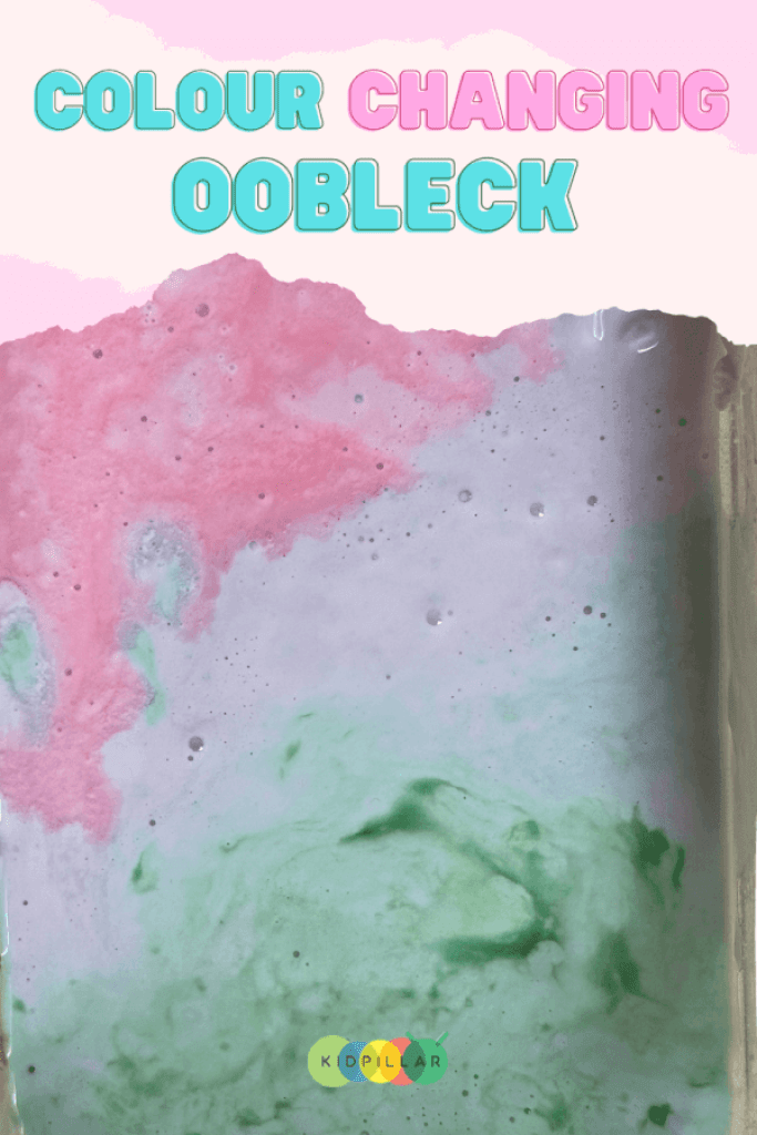 Colour changing oobleck for kids
