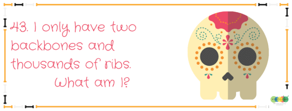 2 backbones and thousands of ribs. Who am I? - easy riddles for kids